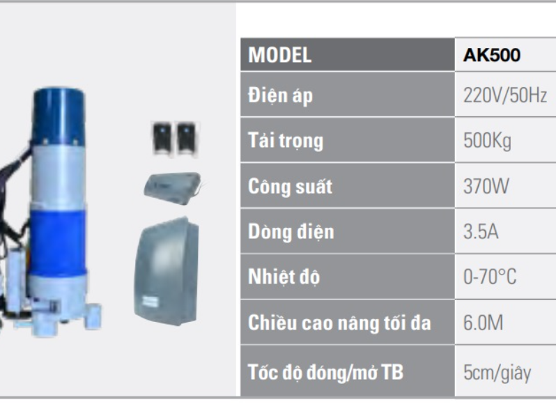 Motor cửa cuốn Úc AK500A