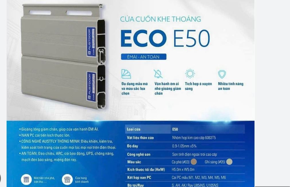 Cửa cuốn Úc E50